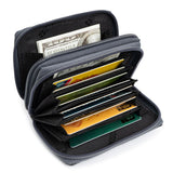 Alpine Swiss Womens Accordion Organizer Wallet Leather Credit Card Case ID – Gray
