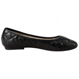 Alpine Swiss Pentunia Womens Ballet Flats Ballerina Slippers Round Slip On Shoes – Black
