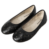 Alpine Swiss Pentunia Womens Ballet Flats Ballerina Slippers Round Slip On Shoes – Black