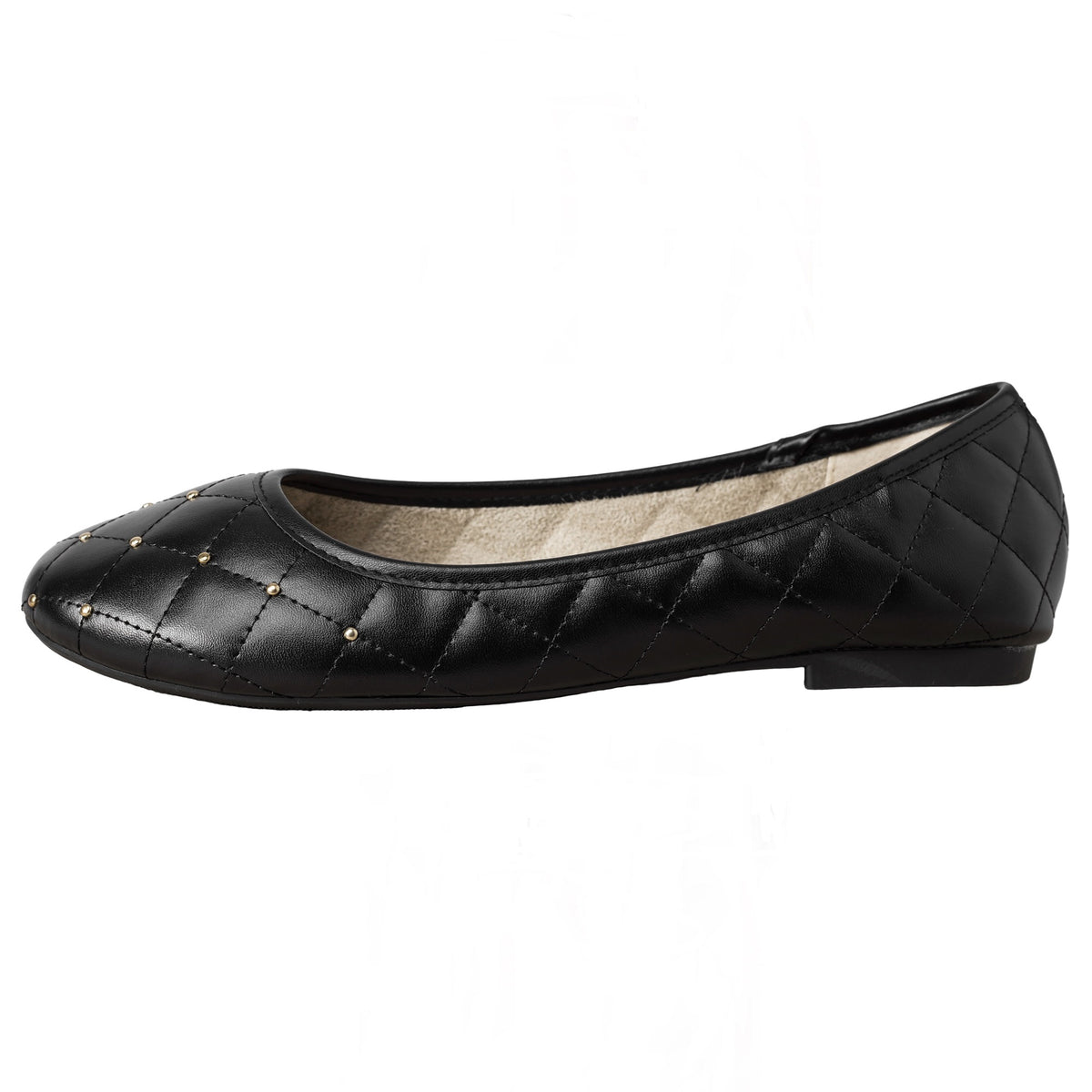 Alpine Swiss Pentunia Womens Ballet Flats Ballerina Slippers Round Slip On Shoes – Black