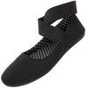 Alpine Swiss Peony Ballet Flats Shoes For Women Elastic Ankle Strap Flats Round – Black