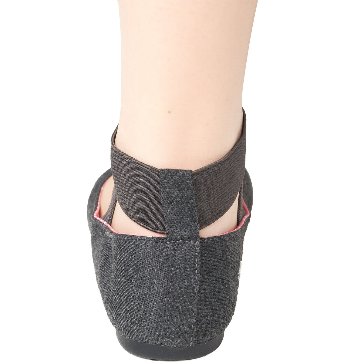Alpine Swiss Peony Ballet Flats Shoes For Women Elastic Ankle Strap Flats Round – Gray