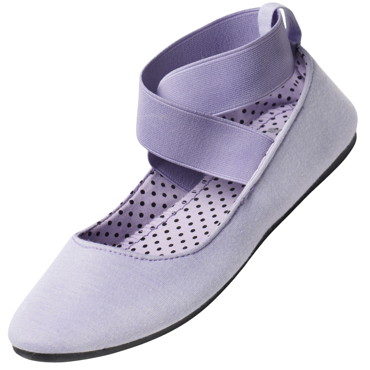 Alpine Swiss Peony Ballet Flats Shoes For Women Elastic Ankle Strap Flats Round – Lilac