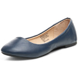 Alpine Swiss Pierina Womens Classic Round Toe Ballet Flats Work Slip On Shoes – Navy