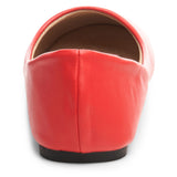 Alpine Swiss Pierina Womens Classic Round Toe Ballet Flats Work Slip On Shoes – Red