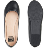 Alpine Swiss Pierina Womens Classic Round Toe Ballet Flats Work Slip On Shoes – Black