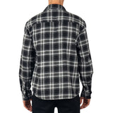 Alpine Swiss Men Plaid Flannel Shirt Jacket Button Down Long Sleeve Cotton Blend – Black Gray