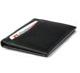 Alpine Swiss Thin Front Pocket Wallet Business Card Case 2 ID Window 6 Card Slot – Black