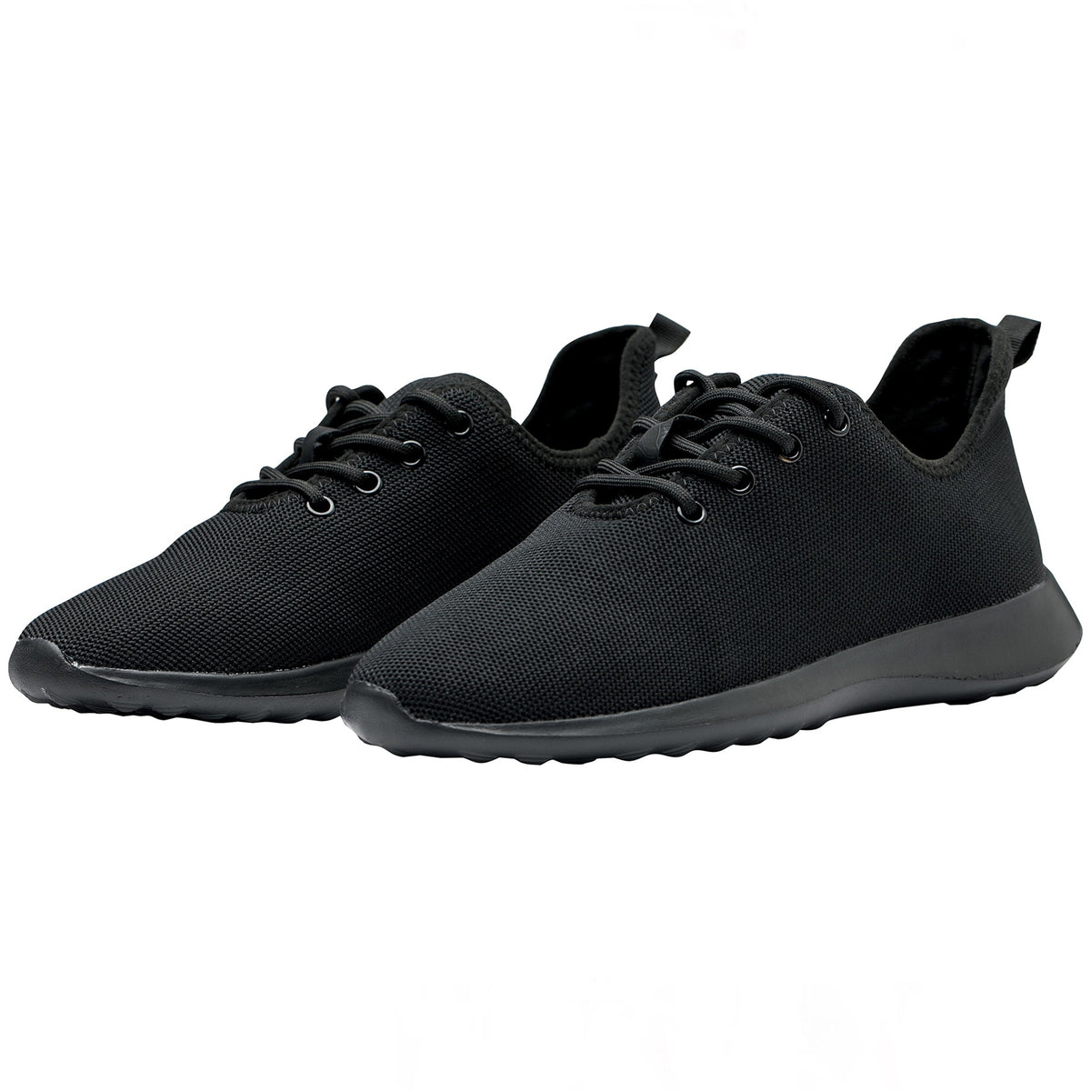 Alpine Swiss Mens Knit Fashion Sneakers Lightweight Athletic Walking Tennis Shoes – Black