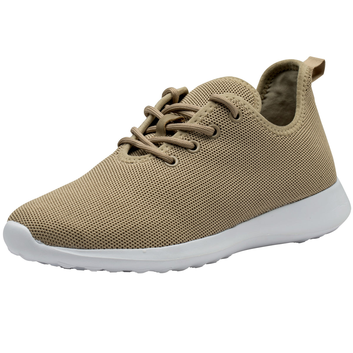 Alpine Swiss Mens Knit Fashion Sneakers Lightweight Athletic Walking Tennis Shoes – Khaki