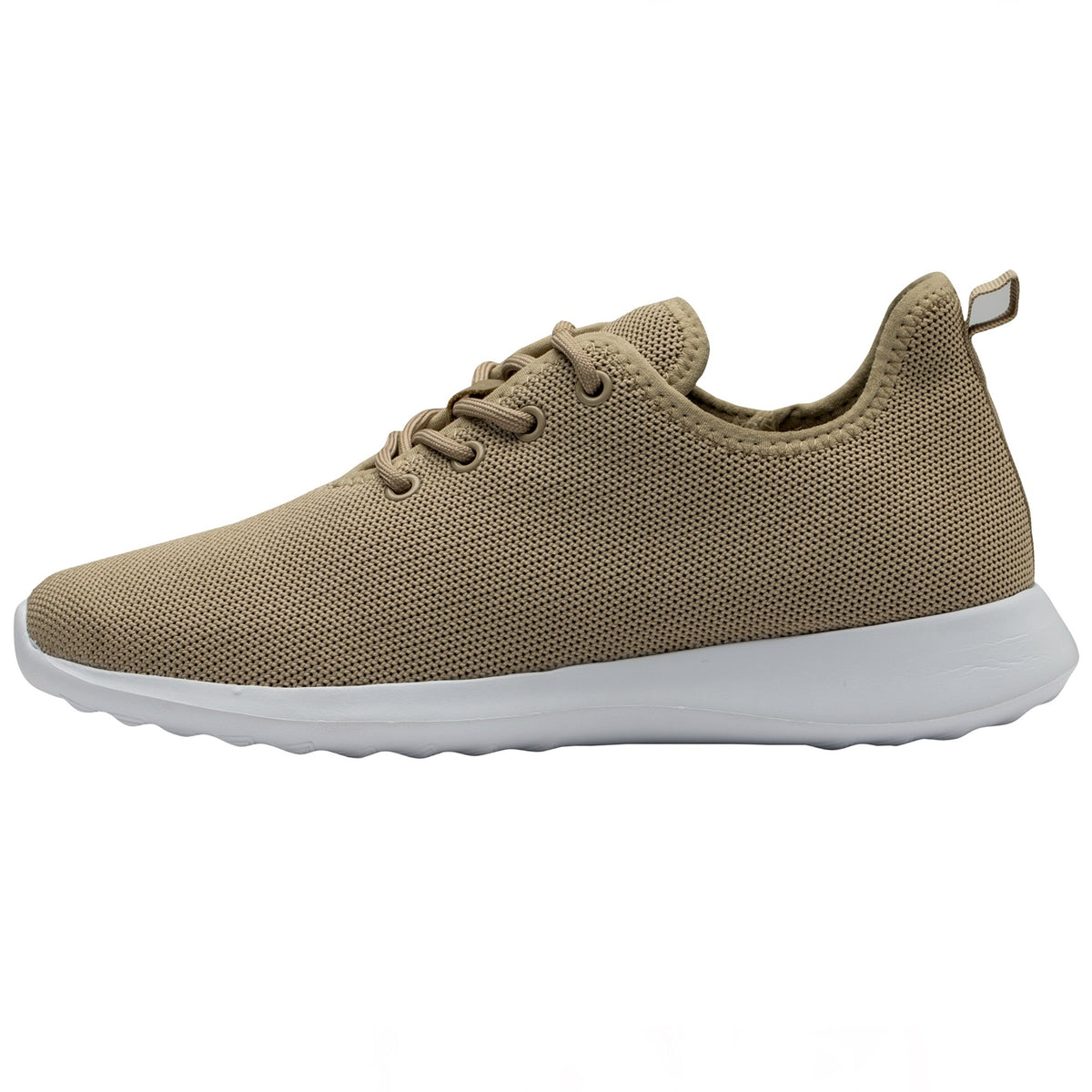 Alpine Swiss Mens Knit Fashion Sneakers Lightweight Athletic Walking Tennis Shoes – Khaki