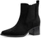 Alpine Swiss Rita womens black ankle boot - side view