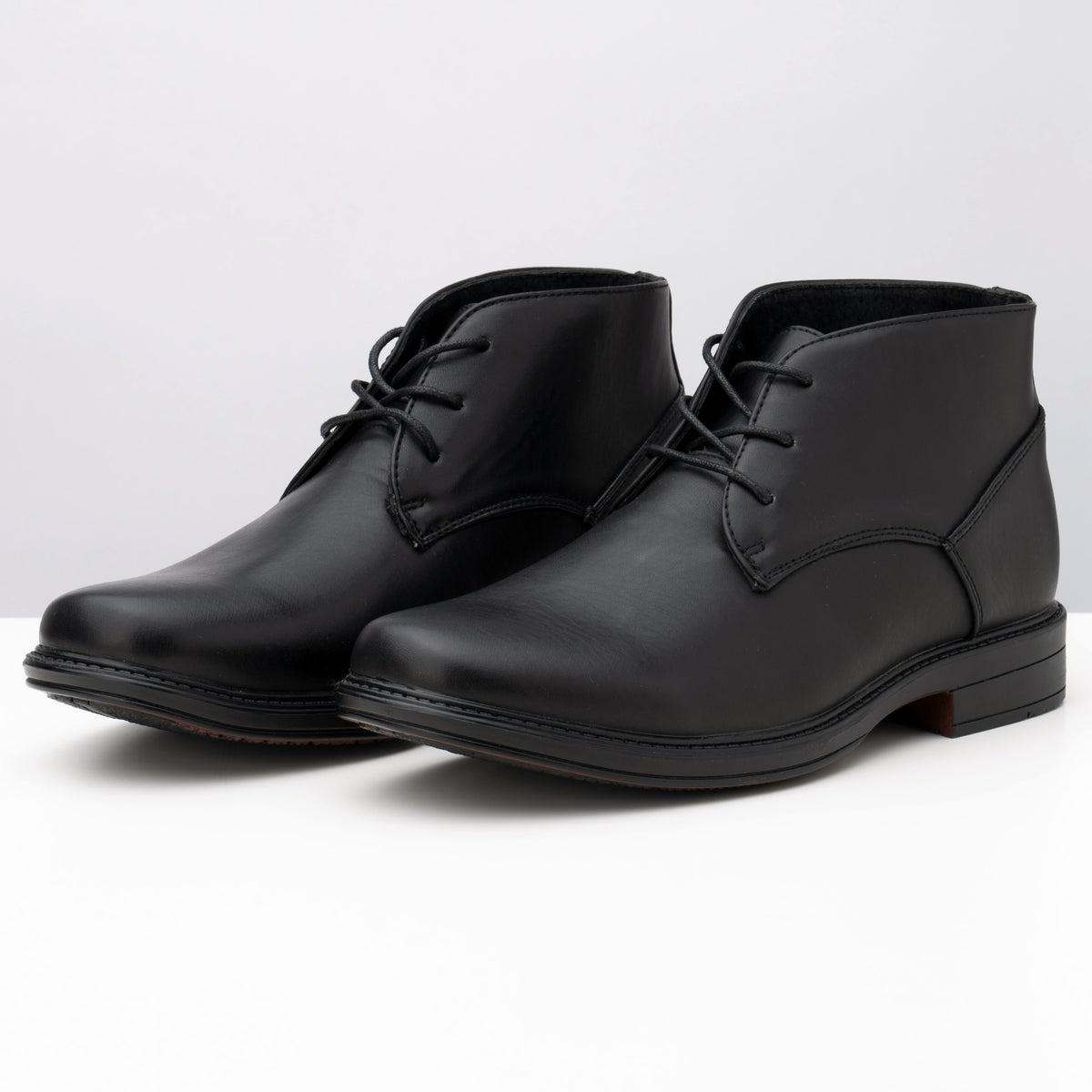 Alpine Swiss Mens Ankle Boots Dressy Casual Leather Lined Dress Shoes Lace up – Black