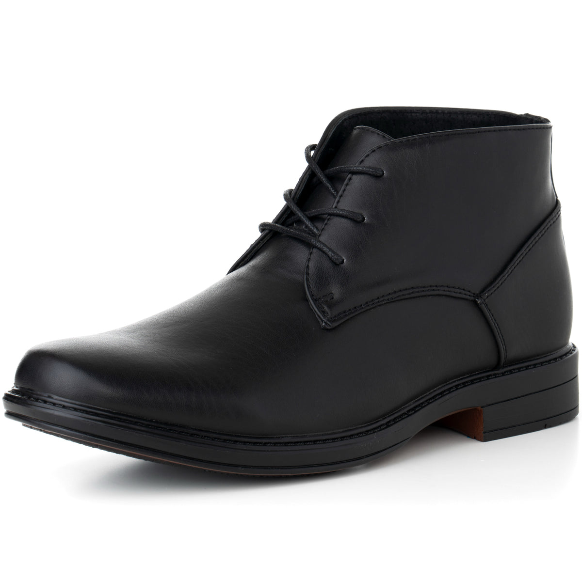 Alpine Swiss Mens Ankle Boots Dressy Casual Leather Lined Dress Shoes Lace up – Black