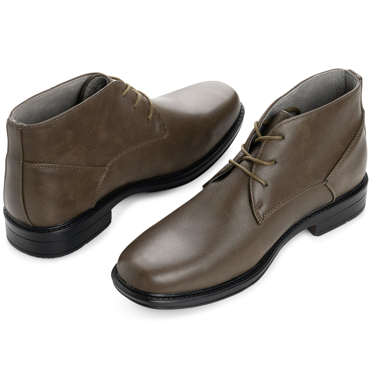 Alpine Swiss Mens Ankle Boots Dressy Casual Leather Lined Dress Shoes Lace up – Gray