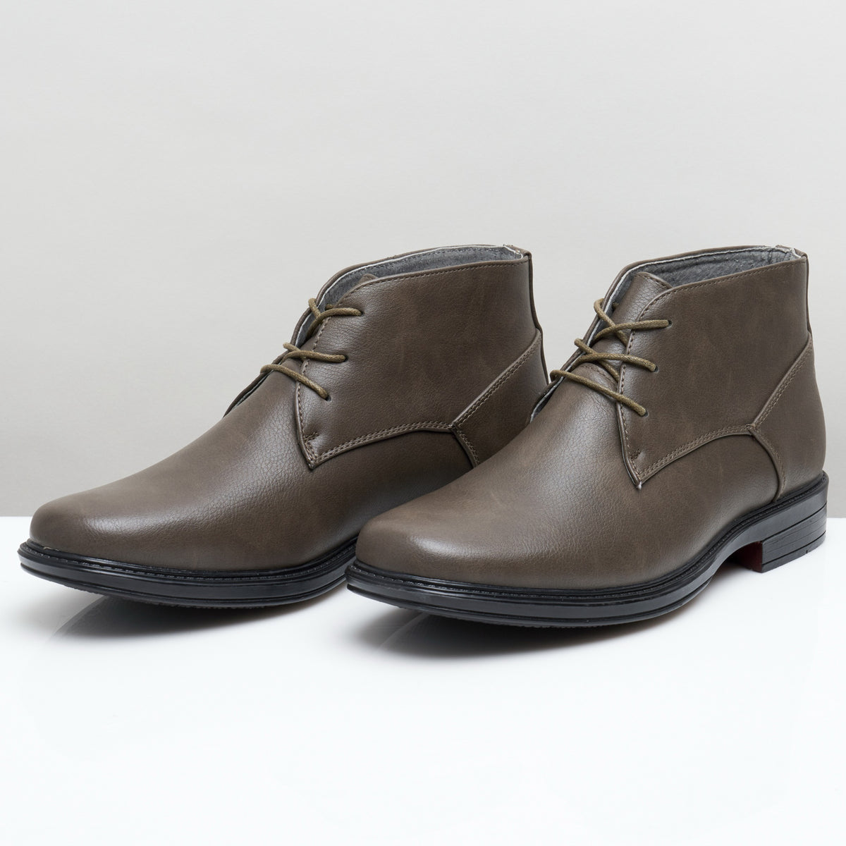 Alpine Swiss Mens Ankle Boots Dressy Casual Leather Lined Dress Shoes Lace up – Gray