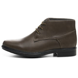 Alpine Swiss Mens Ankle Boots Dressy Casual Leather Lined Dress Shoes Lace up – Gray