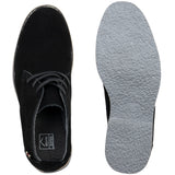 Alpine Swiss Beck Mens Suede Chukka Desert Boots Lace Up Shoes Crepe Sole Oxford – Black
