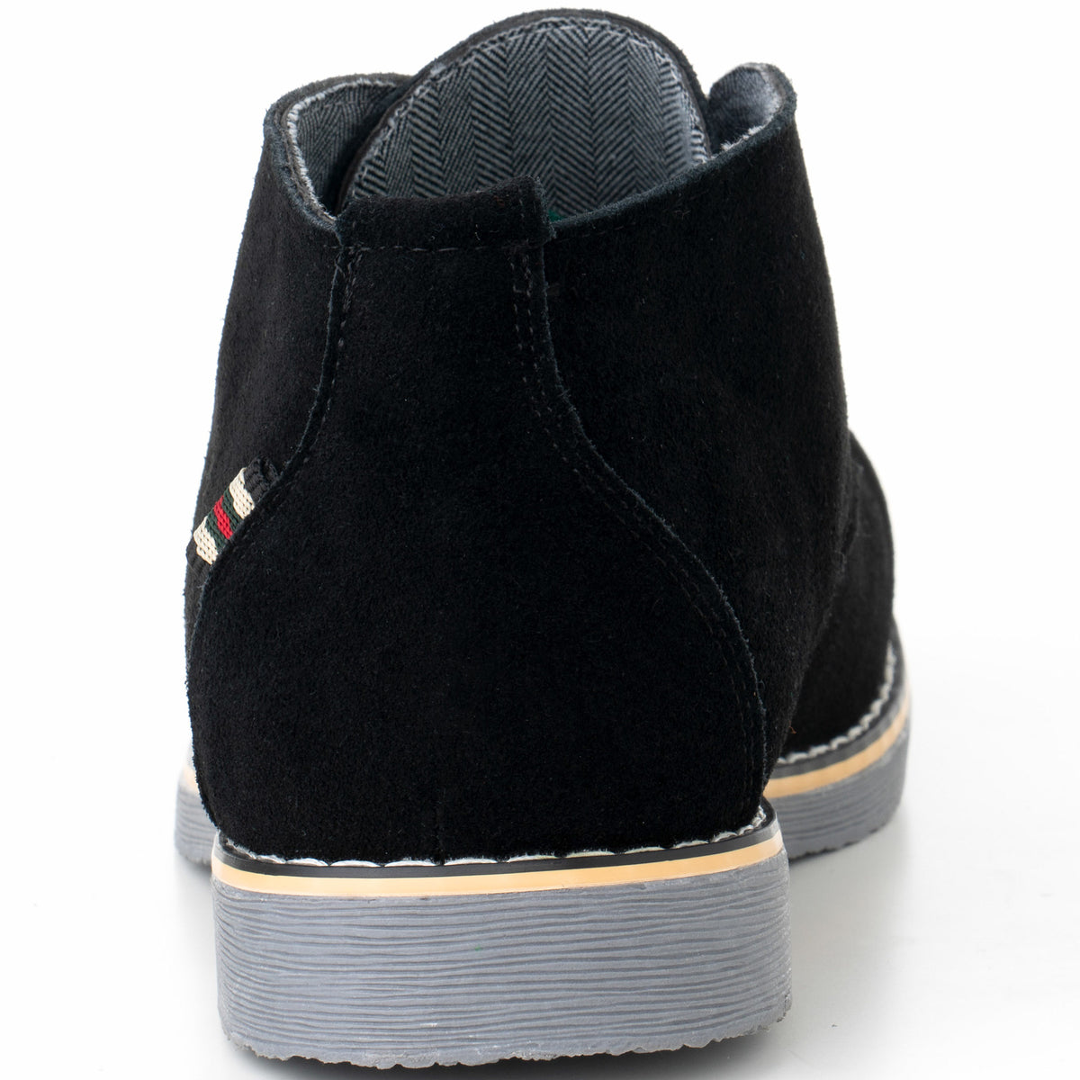 Alpine Swiss Beck Mens Suede Chukka Desert Boots Lace Up Shoes Crepe Sole Oxford – Black