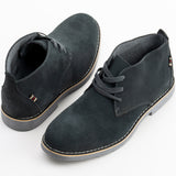 Alpine Swiss Beck Mens Suede Chukka Desert Boots Lace Up Shoes Crepe Sole Oxford – Gray