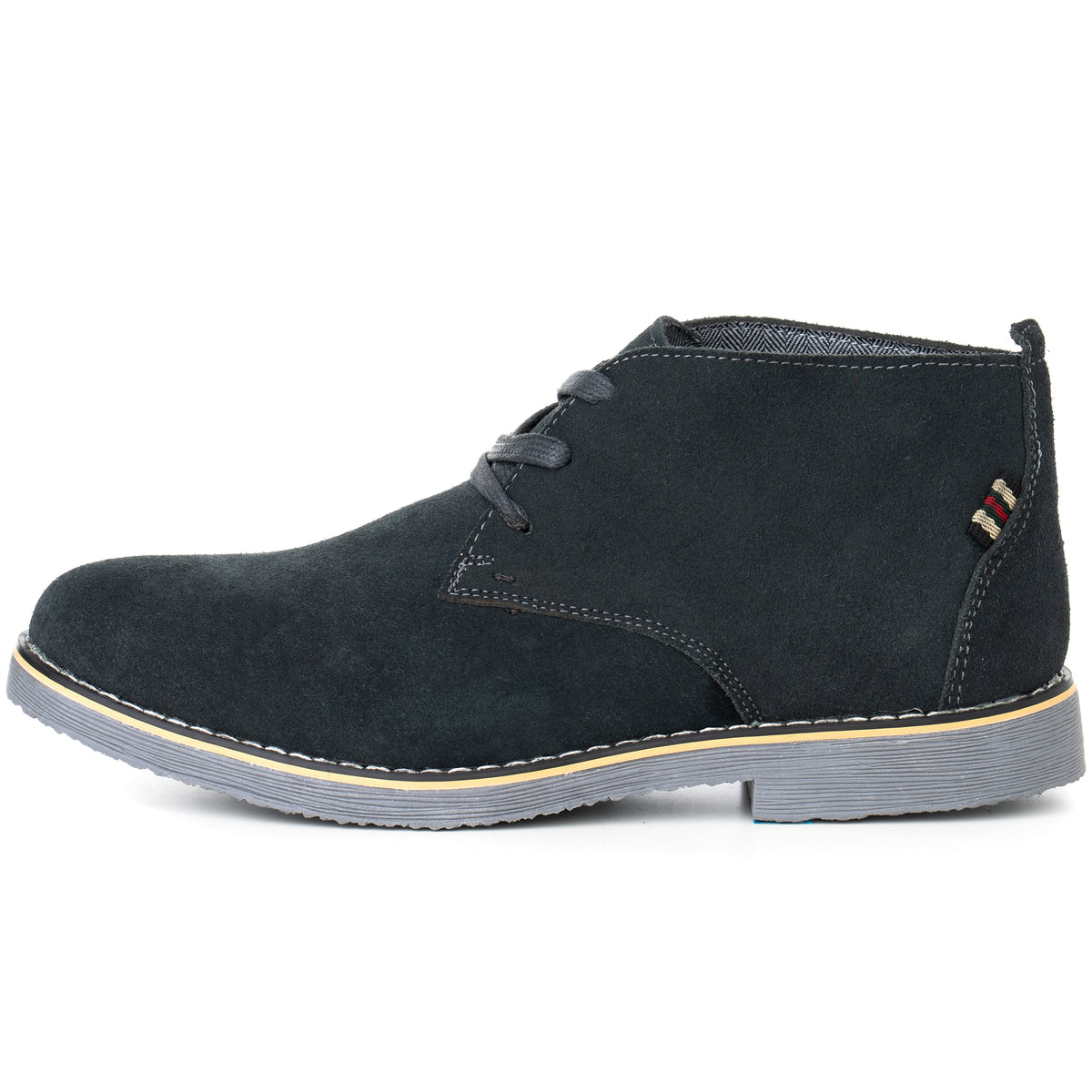 Alpine Swiss Beck Mens Suede Chukka Desert Boots Lace Up Shoes Crepe Sole Oxford – Gray