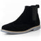 Alpine Swiss Mens Chelsea Boots Genuine Suede Dress Ankle Boots Wingtip Shoes – Black