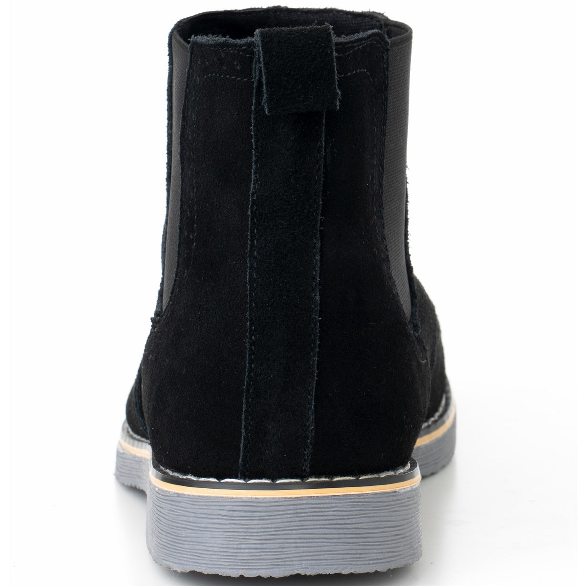 Alpine Swiss Mens Chelsea Boots Genuine Suede Dress Ankle Boots Wingtip Shoes – Black