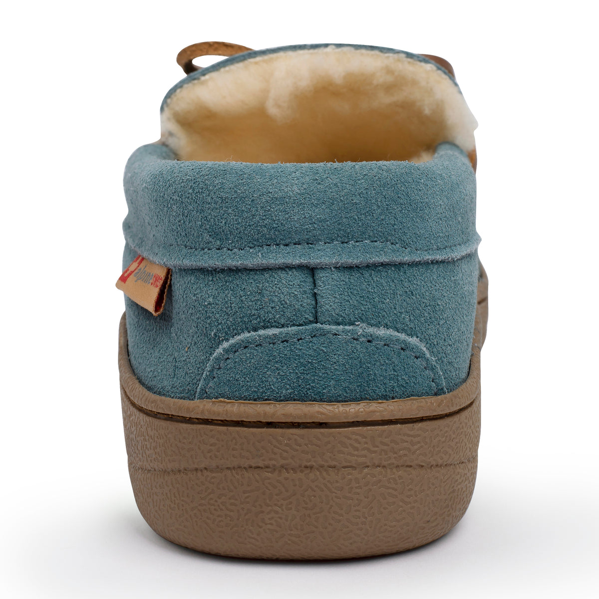 Alpine Swiss Sabine Womens Moccasin Slippers Genuine Suede House Shoe Memory Foam – Blue