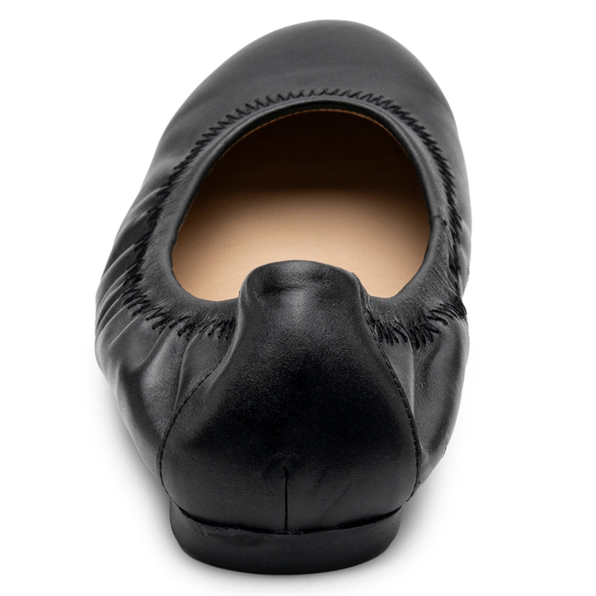 Alpine Swiss Sarah Womens Leather Ballet Flats Round Toe Slip On Comfort Shoes – Black Leather