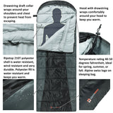 Alpine Swiss Sleeping Bag Adult Waterproof All Season Camping Backpacking Hiking – Black Gray
