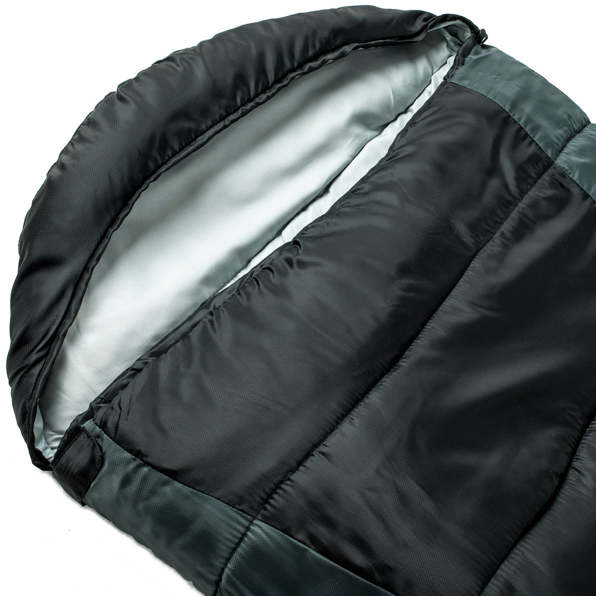 Alpine Swiss Sleeping Bag Adult Waterproof All Season Camping Backpacking Hiking – Black Gray