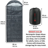 Alpine Swiss Sleeping Bag Adult Waterproof All Season Camping Backpacking Hiking – Gray
