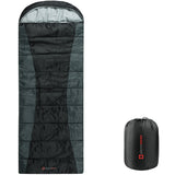 Alpine Swiss Sleeping Bag Adult Waterproof All Season Camping Backpacking Hiking – Black Gray