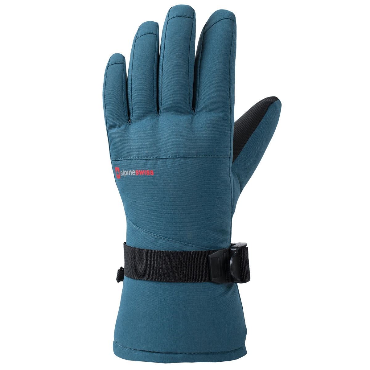 Alpine Swiss Mens Waterproof Gauntlet Ski Gloves Winter Sport Snow Board Windproof – Blue