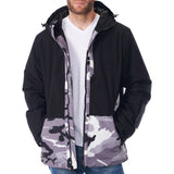 Alpine Swiss Mens Waterproof Ski Jacket Snowboarding Winter Snow Coat Raincoat – Black White Camo