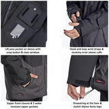 Alpine Swiss Mens Waterproof Ski Jacket Snowboarding Winter Snow Coat Raincoat – Black Charcoal