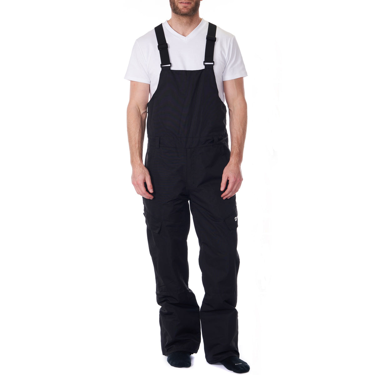 Alpine Swiss Mens Insulated Snow Bib Overalls Waterproof Ski Snowboard Pants – Black