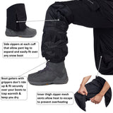 Alpine Swiss Mens Insulated Snow Bib Overalls Waterproof Ski Snowboard Pants – Black