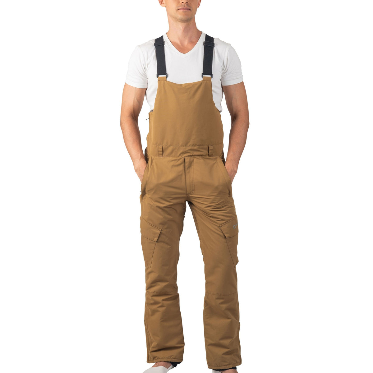 Alpine Swiss Mens Insulated Snow Bib Overalls Waterproof Ski Snowboard Pants – Tan