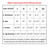 Alpine Swiss Mens Waterproof Ski Snowboarding Pants Insulated Winter Snow Pants – Gray