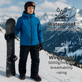 Alpine Swiss Mens Snow Pants 10K Waterproof Insulated Snowboard & Ski Pants – Black