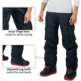 Alpine Swiss Mens Snow Pants 10K Waterproof Insulated Snowboard & Ski Pants – Black