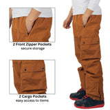 Alpine Swiss Mens Snow Pants 10K Waterproof Insulated Snowboard & Ski Pants – Tan