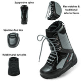 Alpine Swiss Men's Snowboard Boots – Gray