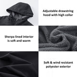 Alpine Swiss Mens Sherpa Lined Parka Hooded Winter Coat Cargo Utility Jacket – Black
