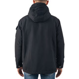 Alpine Swiss Mens Sherpa Lined Parka Hooded Winter Coat Cargo Utility Jacket – Black