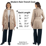 Alpine Swiss Siena Women Rain Jacket Waterproof Trench Coat Lightweight Raincoat – Khaki