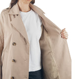 Alpine Swiss Siena Women Rain Jacket Waterproof Trench Coat Lightweight Raincoat – Khaki