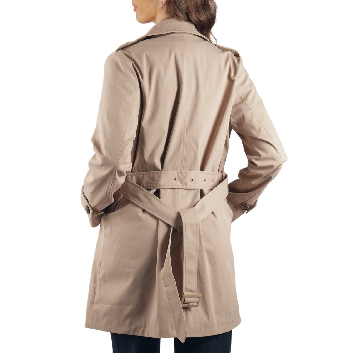 Alpine Swiss Siena Women Rain Jacket Waterproof Trench Coat Lightweight Raincoat – Khaki