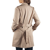 Alpine Swiss Siena Women Rain Jacket Waterproof Trench Coat Lightweight Raincoat – Khaki
